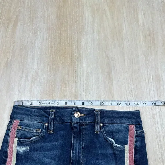 Joe's Jeans Honey High Rise Curvy Skinny Ankle Side Stripe Raina Distressed 29 - Picture 9 of 15